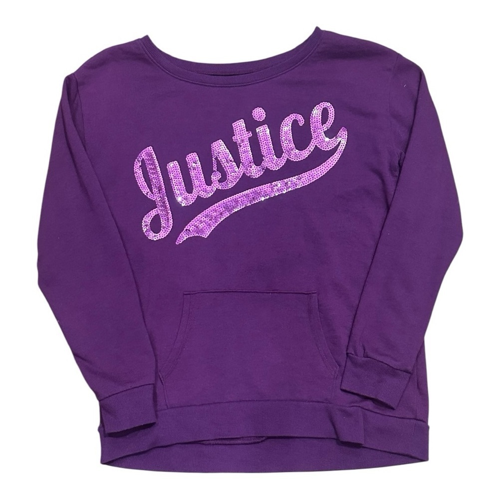 Justice Sequin Sweatshirt Purple Size 12/14